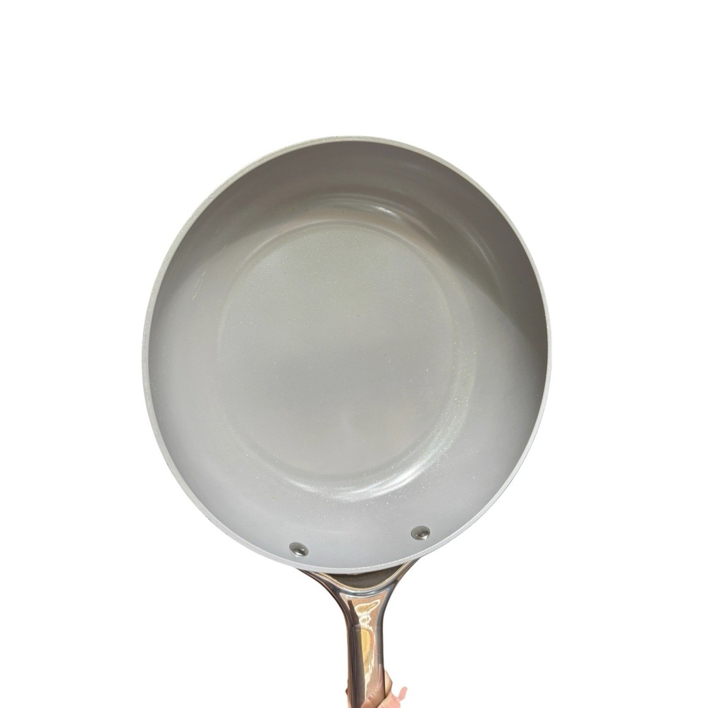 Caraway 10" Ceramic Nonstick Frying Pan Gray Cream Induction Compatible Skillet - Picture 11 of 14